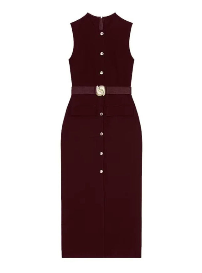 Daphne Sleeveless Midi Dress - Fashion Pov