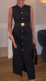 Daphne Sleeveless Midi Dress - Fashion Pov