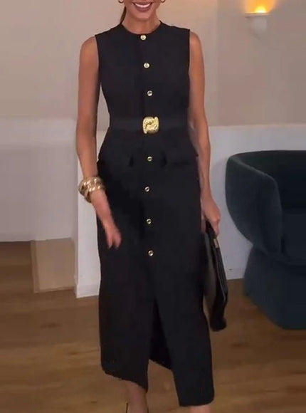 Daphne Sleeveless Midi Dress - Fashion Pov