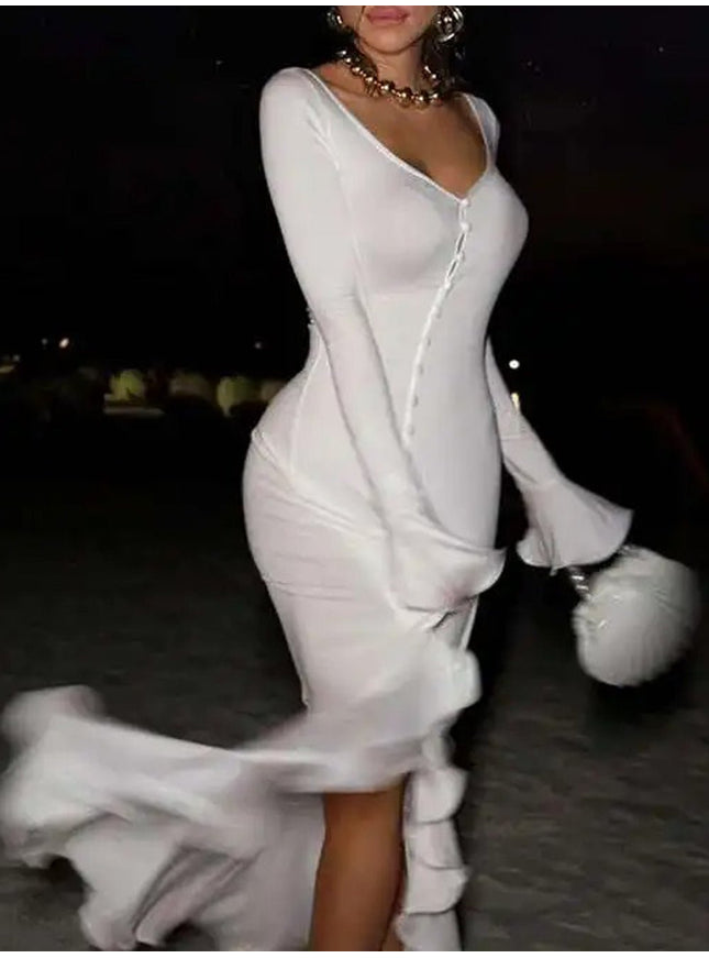 Delaney Sleeve Maxi Dress - Fashion Pov