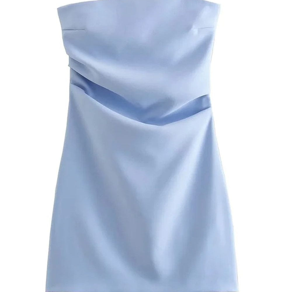 Delilah Strapless Draped Mini Dress - Fashion Pov