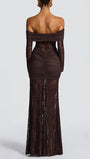 Delphine Off - Shoulder Lace Maxi Dress - Fashion Pov