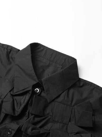 Desha Single Breasted Bowknot Shirt - Fashion Pov