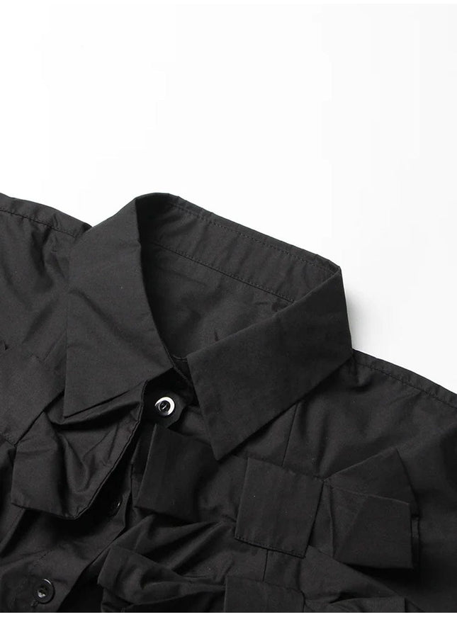 Desha Single Breasted Bowknot Shirt - Fashion Pov