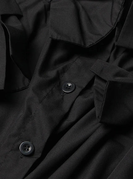 Desha Single Breasted Bowknot Shirt - Fashion Pov