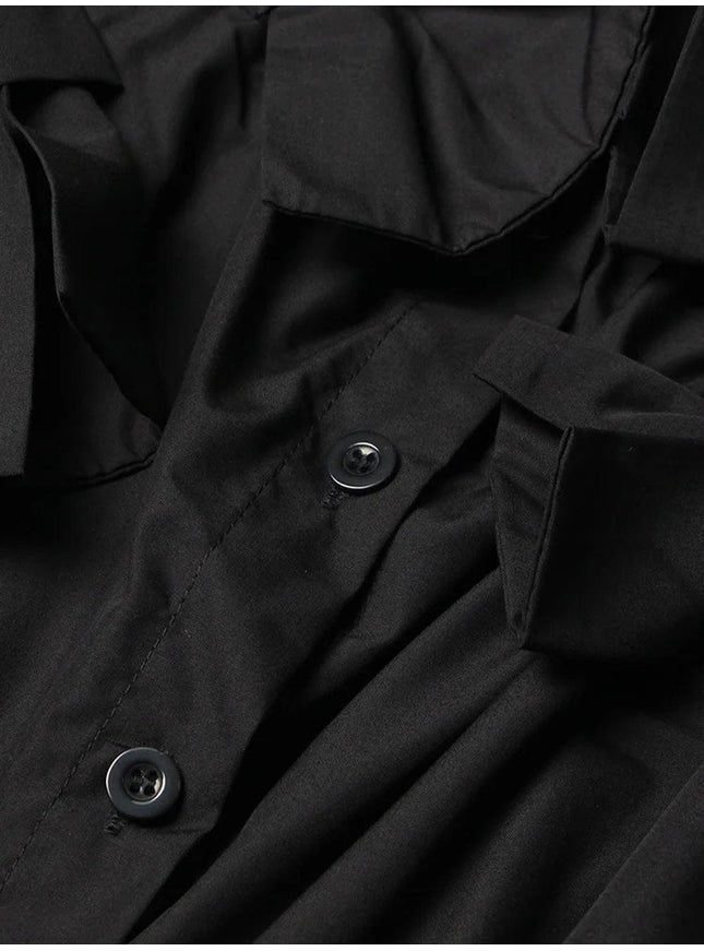 Desha Single Breasted Bowknot Shirt - Fashion Pov