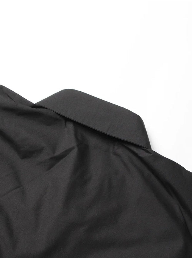 Desha Single Breasted Bowknot Shirt - Fashion Pov
