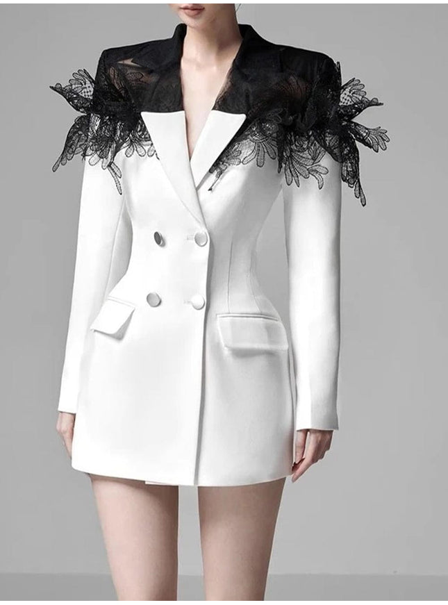 Double Breasted Slim Blazer - Fashion Pov