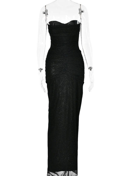 Eden Sleeveless Mesh Maxi Dress - Fashion Pov