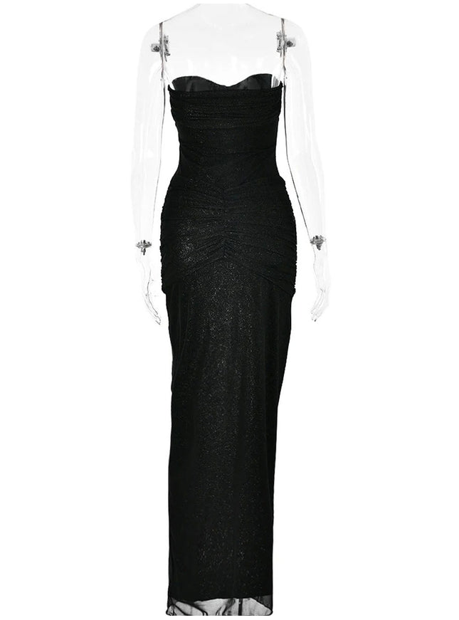 Eden Sleeveless Mesh Maxi Dress - Fashion Pov
