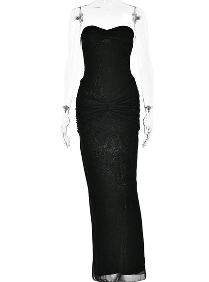 Eden Sleeveless Mesh Maxi Dress - Fashion Pov
