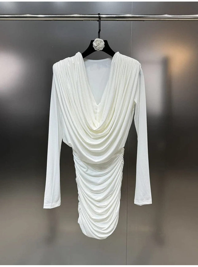 Ekram Fold Mini Dress - Fashion Pov