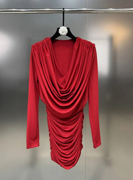 Ekram Fold Mini Dress - Fashion Pov
