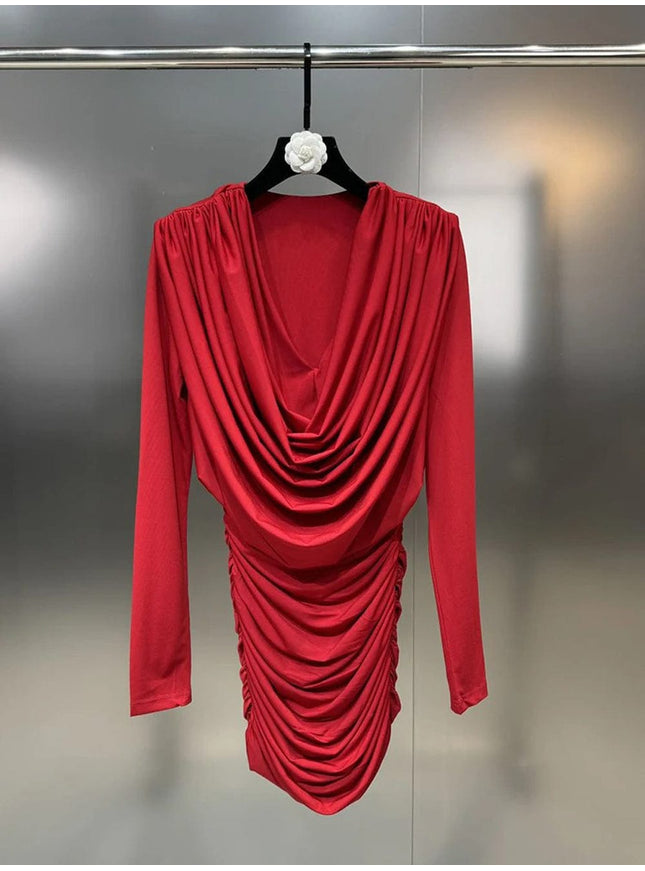 Ekram Fold Mini Dress - Fashion Pov