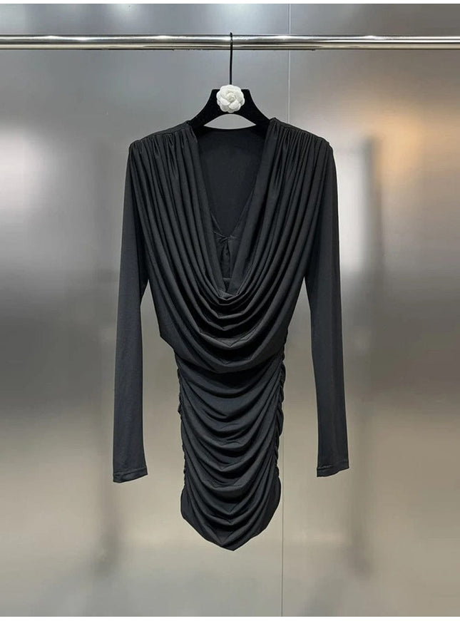 Ekram Fold Mini Dress - Fashion Pov
