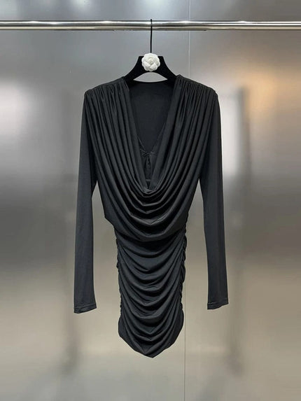 Ekram Fold Mini Dress - Fashion Pov