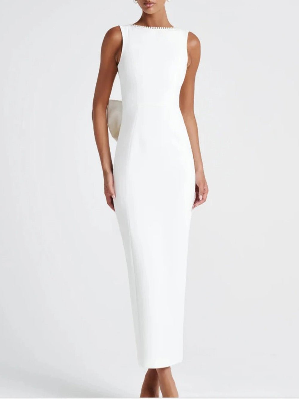 Elara Bow Back Maxi Dress - Fashion Pov