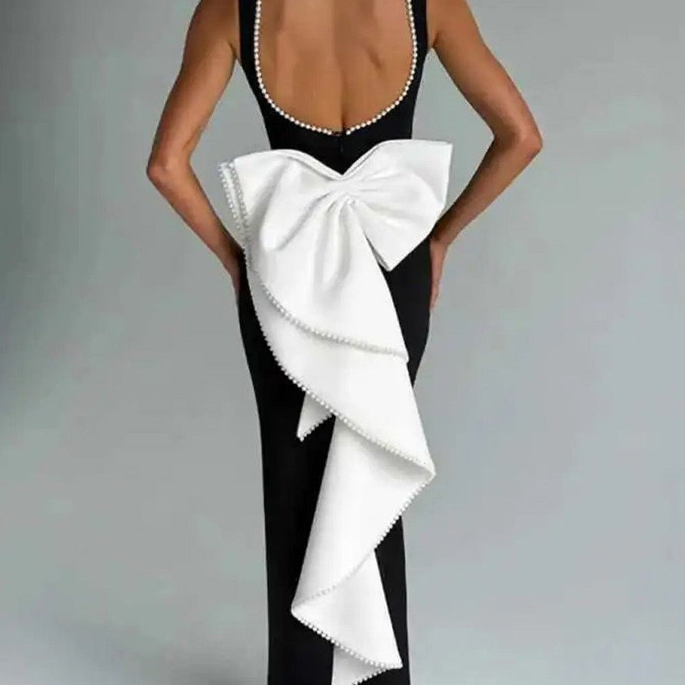 Elara Bow Back Maxi Dress - Fashion Pov