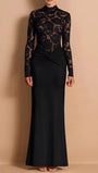 Elara Lace Ruched Gown Dress - Fashion Pov