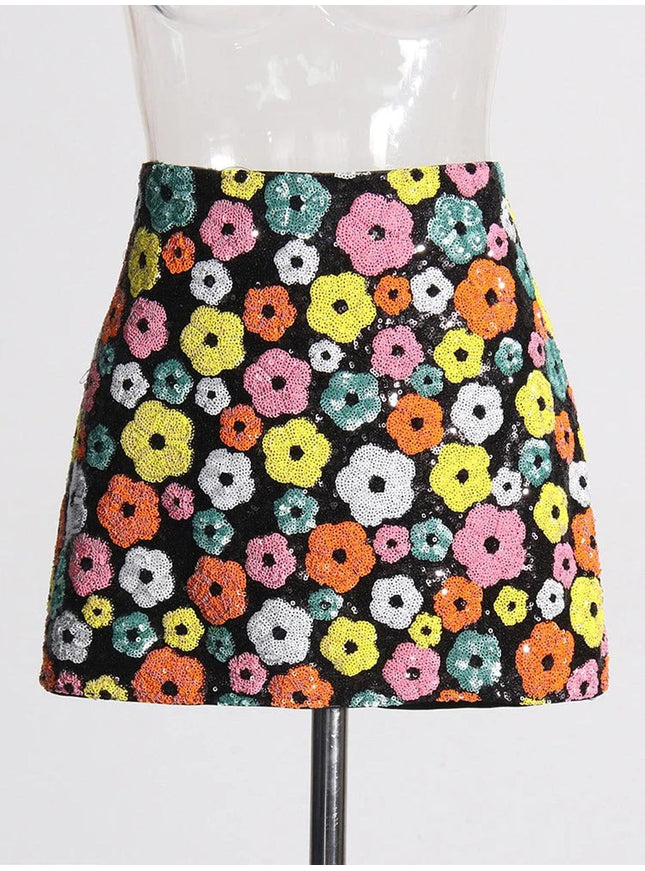 Eleanor Sequins Bodycon Mini Skirt - Fashion Pov