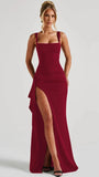 Elena Draped Slit Maxi Dress - Fashion Pov