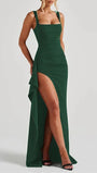 Elena Draped Spaghetti Maxi Dress - Fashion Pov