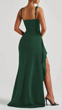 Elena Draped Spaghetti Maxi Dress - Fashion Pov