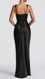 Elena Ruched Square - Neck Maxi Dress - Fashion Pov