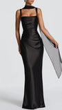 Elena Ruched Square - Neck Maxi Dress - Fashion Pov