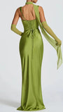 Elena Ruched Square - Neck Maxi Dress - Fashion Pov