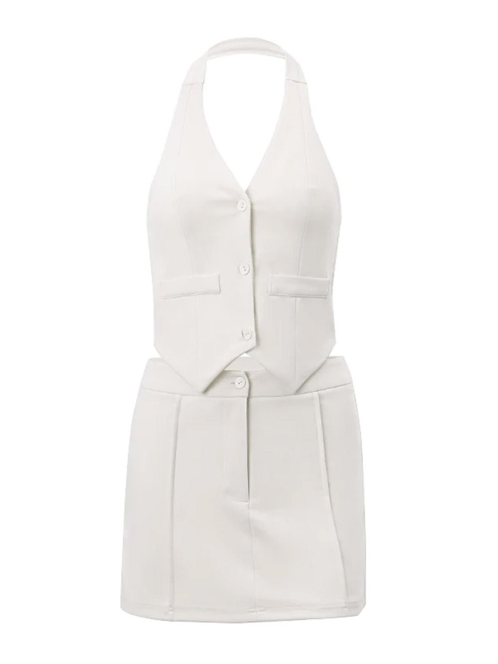 Elena Sleek V - Neck Mini Set - Fashion Pov