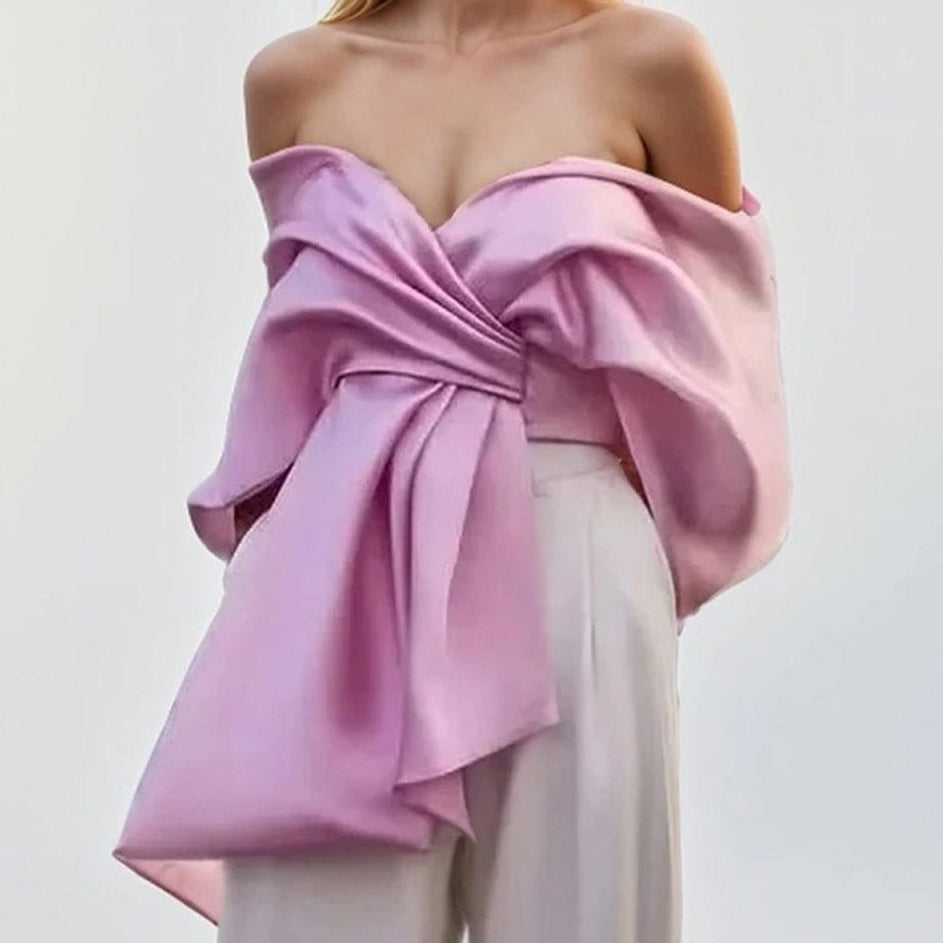 Elise Backless Folds Top - Fashion Pov