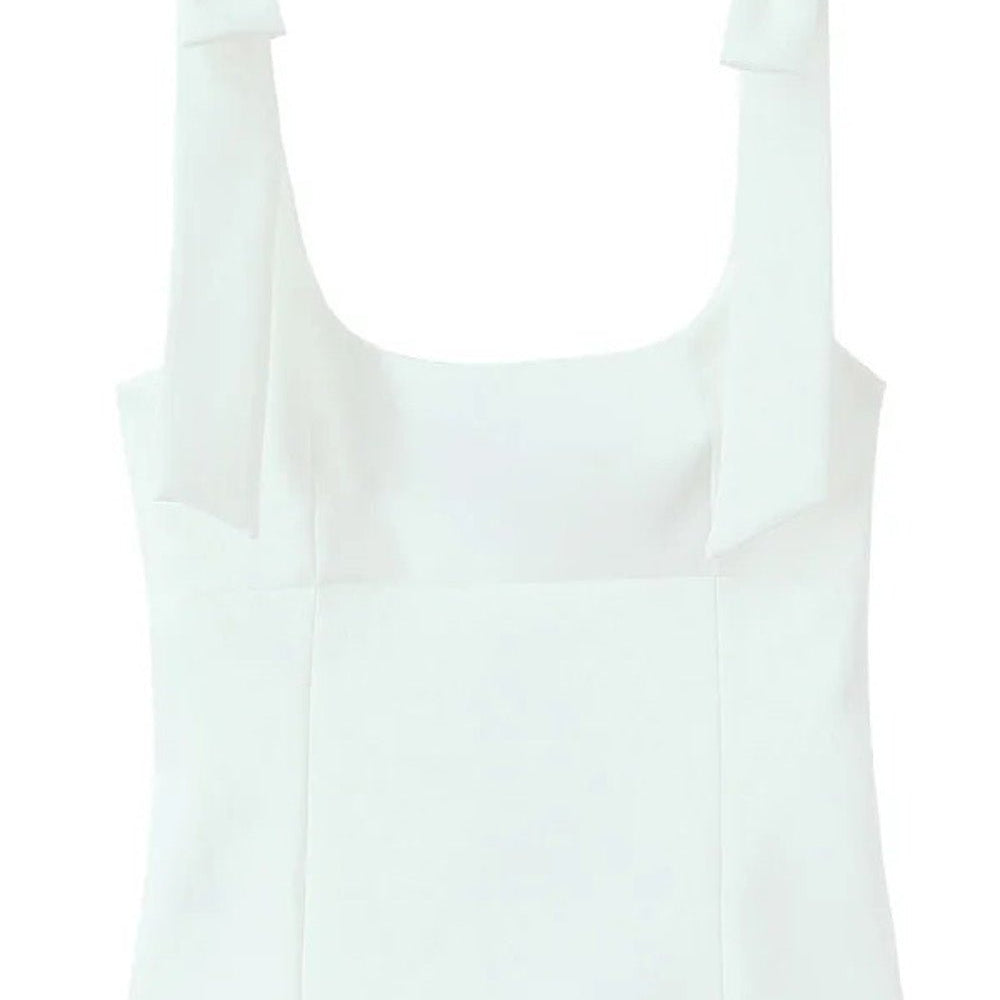 Elise Bow Strap Crop Top - Fashion Pov