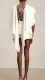 Elise Cape Ruffle Mini Dress - Fashion Pov