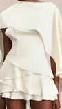 Elise Cape Ruffle Mini Dress - Fashion Pov