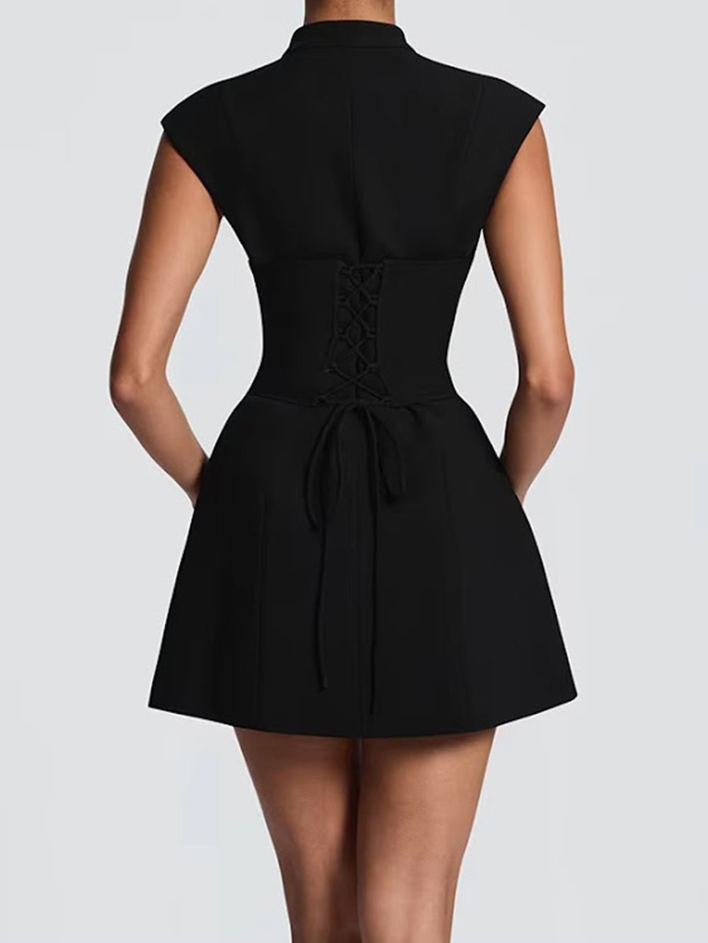 Elise Keyhole Corset Mini Dress - Fashion Pov