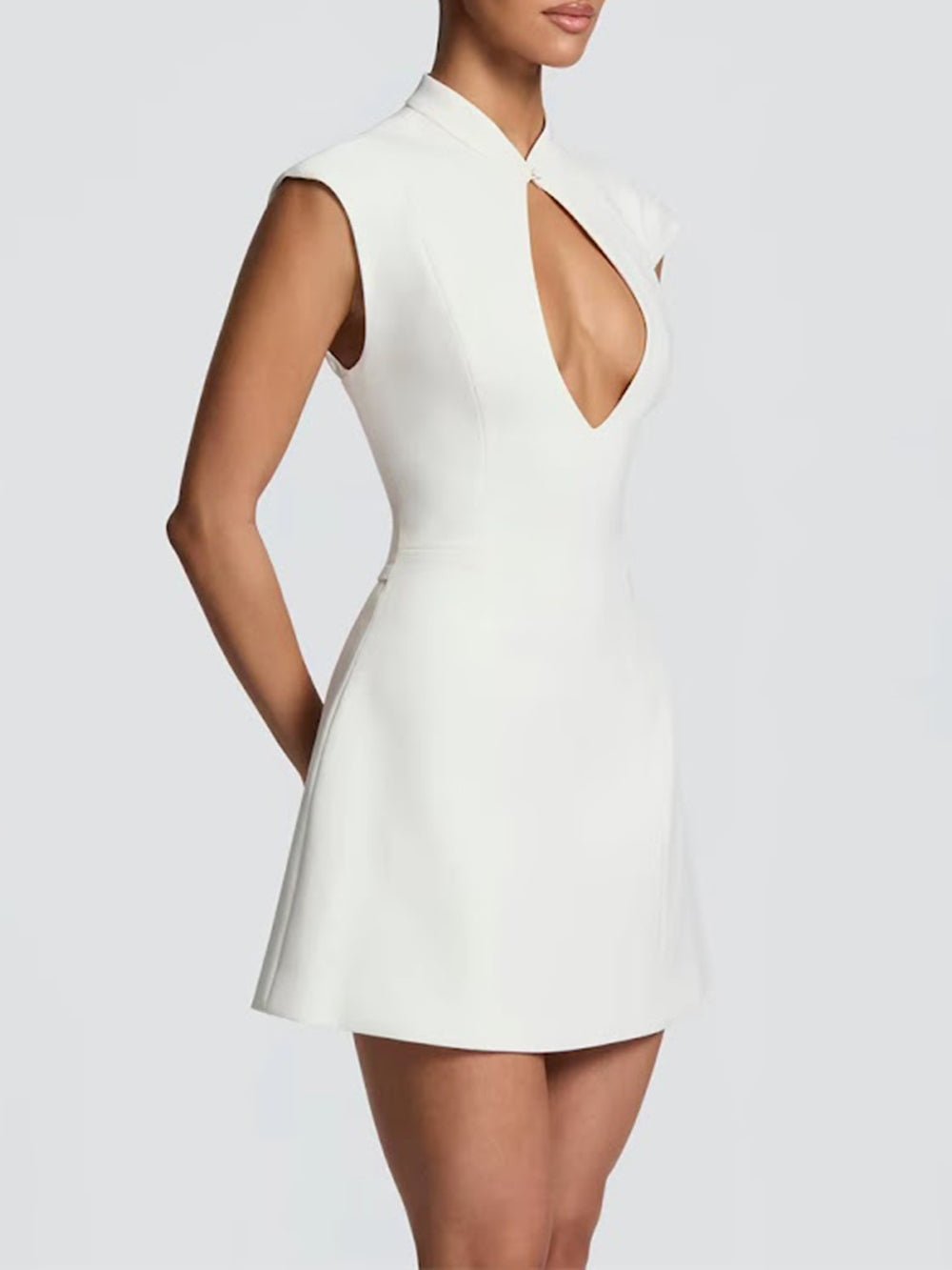 Elise Keyhole Corset Mini Dress - Fashion Pov