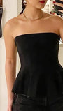 Elise Ruffled Corset Tube Top - Fashion Pov