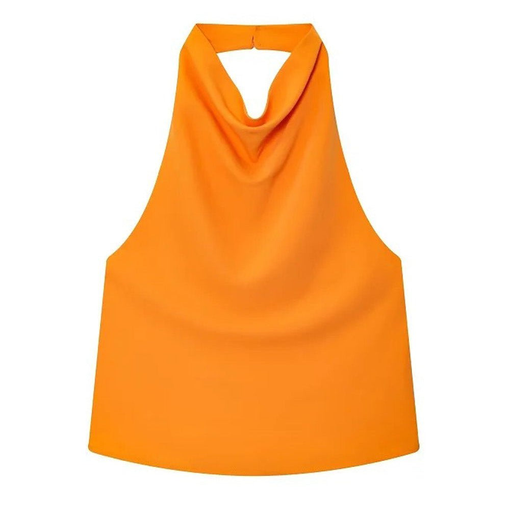 Elise Satin Halter Camisole - Fashion Pov