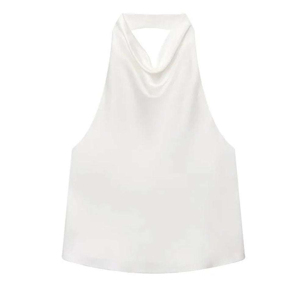 Elise Satin Halter Camisole - Fashion Pov