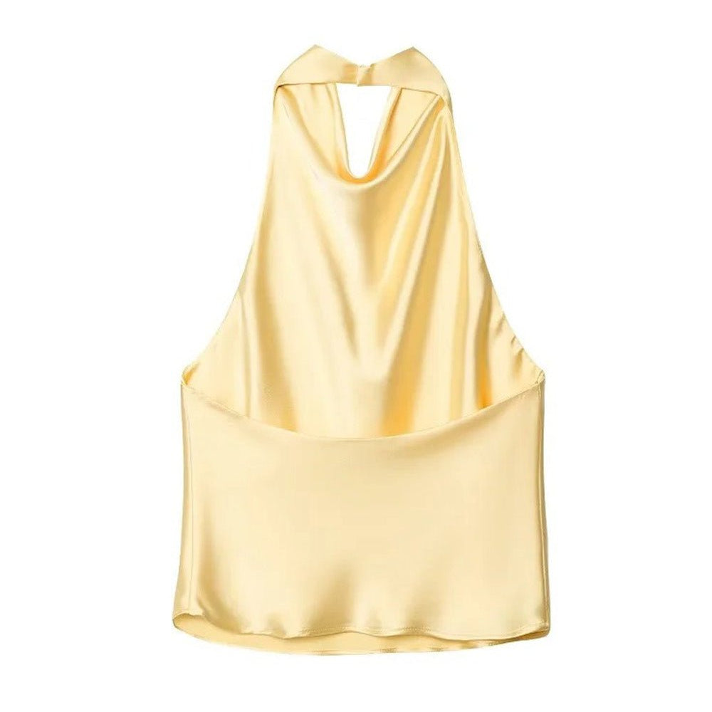 Elise Satin Halter Camisole - Fashion Pov