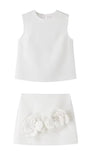 Elise Sleeveless Applique Top & Mini Skirt Set - Fashion Pov