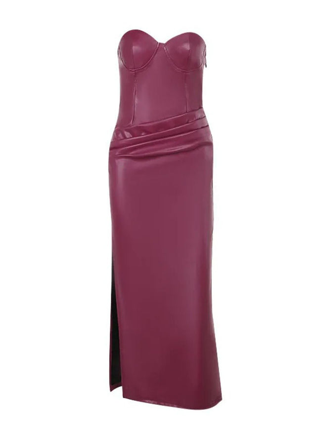 Eliza Strapless Backless Midi Dress - Fashion Pov
