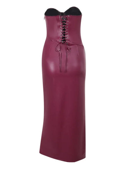 Eliza Strapless Backless Midi Dress - Fashion Pov