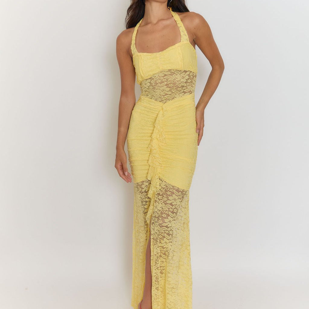 Elizabeth Backless Bodycon Maxi Dress - Fashion Pov