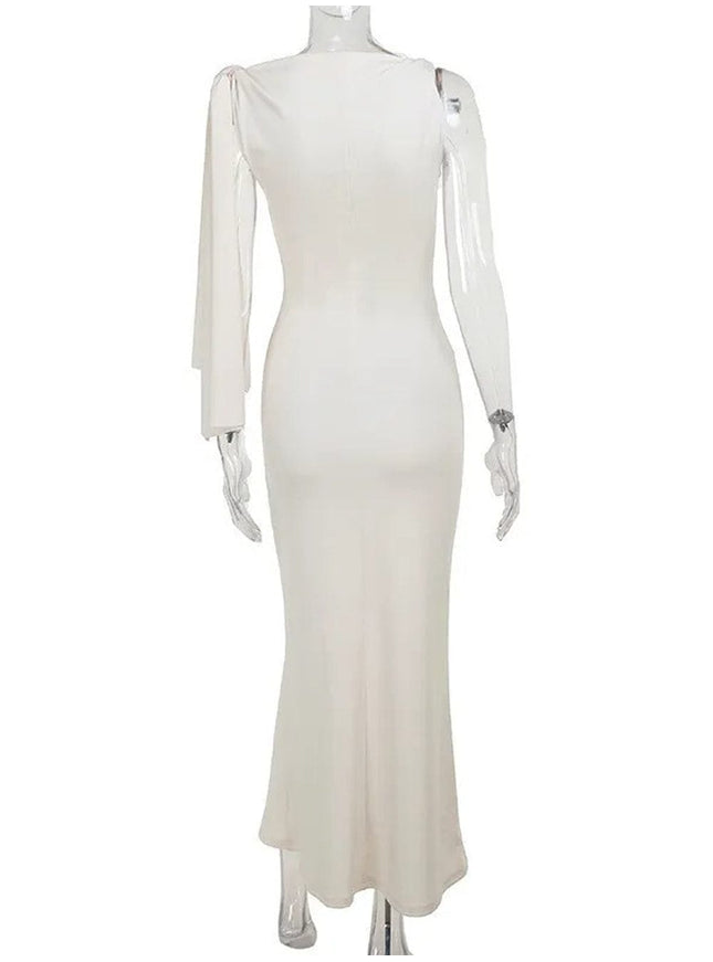 Ella Off Shoulder Bodycon Maxi Dress - Fashion Pov