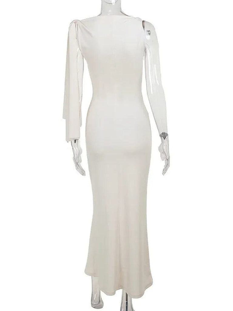 Ella Off Shoulder Bodycon Maxi Dress - Fashion Pov