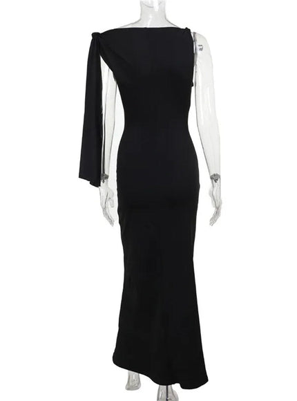 Ella Off Shoulder Bodycon Maxi Dress - Fashion Pov