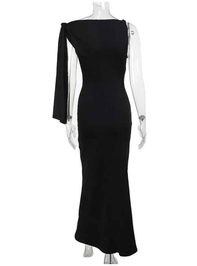Ella Off Shoulder Bodycon Maxi Dress - Fashion Pov