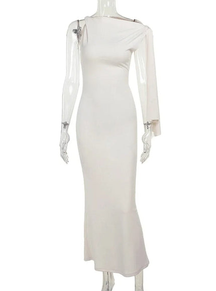 Ella Off Shoulder Bodycon Maxi Dress - Fashion Pov